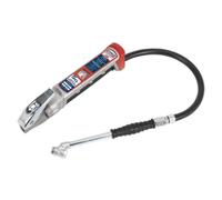 Sealey Professional Tyre Inflator with Twin Push-On Connector & Flexible Hose