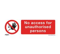 Worksafe Prohibition Safety Sign - No Access - Self-Adhesive Vinyl - Pack of 10