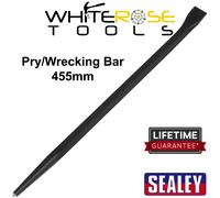 Sealey Pry Bar Wrecking Tool Cranked Chisel Pointed Tip Breaker 455mm
