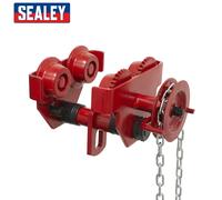 Sealey PT1000G Trolley Geared 1 tonne For Block Chain Hoist Use on Beam Garage