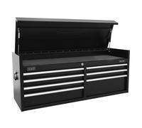 Topchest 7 Drawer 1415mm Extra-Wide Heavy-Duty Black