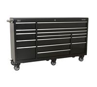 Sealey PTB183015 Premier™ Heavy-Duty Extra-Wide Rollcab 15 Drawer 1845mm - Black