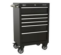 Sealey PTB67506 Premier™ Heavy-Duty Rollcab 6 Drawer 675mm - Black