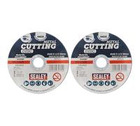Sealey PTC/100CET Cutting Disc Ø100 x 1.2mm 16mm Bore (Pack of 2)