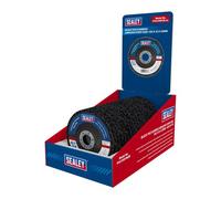 Sealey Ptc/cw115Db 115 X 13mm Black Polycarbide Abrasive Strip Disc 22mm Bore - Display Box Of 10