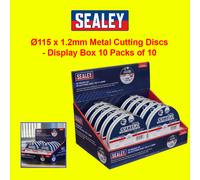 Sealey 115 x 1.2mm Cutting Discs, Packs of 10 - Display Box 10