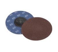 Sealey PTCQC7580 75mm Quick Change Sanding Disc 80Grit - Pack of 10