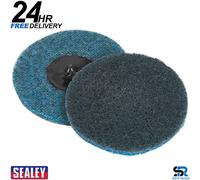 Sealey PTCQC75F 75mm Fine Pads Quick Change - Pack of 10