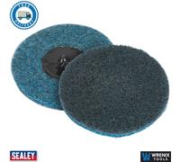 Sealey PTCQC75F 75mm Fine Pads Quick Change - Pack of 10