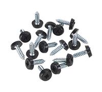 Sealey Ptnp3 Number Plate Screw Plastic Enclosed Head 4.8 X 18Mm Black 50Pc