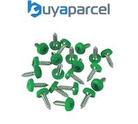 Sealey PTNPG Numberplate Screws 4.8 x 18mm, Green - Pack of 50