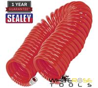 Sealey PU Coiled Air Hose 10m x Ø6mm with 1/4"BSP Unions