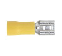 Sealey Push-On Terminal 6.3mm Female Yellow Pack Of 100 Yt13