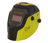 Sealey Auto Darkening Solar Powered True Colour Welding Helmet - Shade 9-13 - Yellow - PWH4
