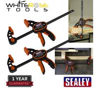 Sealey Quick Bar Clamp 300mm - 2pc Set Heavy Duty Spreader Carbon Steel
