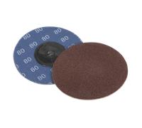 Sealey PTCQC7580 80Grit Diameter 75mm Quick Change Sanding Disc Pack of 10