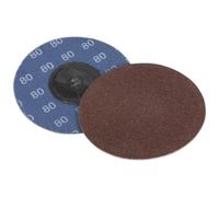 Sealey Quick Change Sanding Discs 75mm 75mm 80g Pack of 10