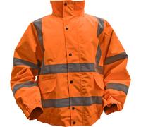 Hi-Vis Orange Jacket with Quilted Lining & Elasticated Waist - Large