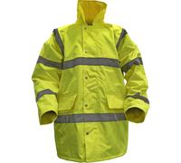 Sealey 806XL Hi-Vis Yellow Motorway Jacket With Quilted Lining - X-Large