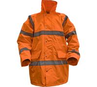 Sealey Quilted Lining Hi Vis Motorway Jacket Orange XL