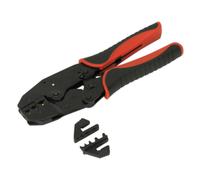 Sealey Ratchet Crimping Plier Cable Wire Electrical Interchangeable Jaws 9"