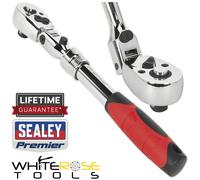 Sealey AK6681 Flexi-Head Ratchet Wrench 3/8"Sq Drive Extendable