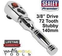 Sealey Ratchet Handle Socket Wrench Flexi Head Stubby 140mm 3/8" Drive 72 Tooth