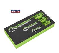 SEALEY RATCHET SET 3PC EXTENDABLE TELESCOPIC 1/4" 1/2" 3/8" REVERSIBLE S01285