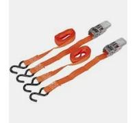 Ratchet Straps 25mm x 4m Polyester Webbing with S-Hooks 500kg Breaking Strength - Pair