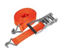 Sealey Ratchet Tie Down 50mm X 8M Polyester Webbing 3000Kg - Orange Td3008J