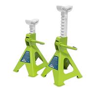 Sealey Ratchet Type Axle Stands (Pair) 2 Tonne Capacity per Stand - Hi-Vis Green - VS2002HV