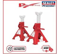 Sealey Ratchet Type Axle Stands(Pair) 3 Tonne Capacity Steel Base Cast Head