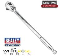 Sealey Ratchet Wrench Long Pattern 300mm 3/8"Sq Drive Pear-Head Flip Reverse