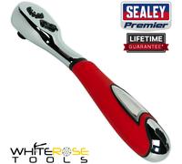 Sealey Ratchet Wrench Offset 1/4"Sq Drive Premier Anti-Slip Quick Release