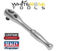 Sealey AK7930 Ratchet Wrench 1/4inSq Drive 90-Tooth Flip Reverse - Premier Platinum Series