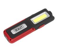 Sealey Rechargeable Inspection Light with Power Bank, 5W COB & 3W SMD LED, 400 Lumens, Red - LED318R