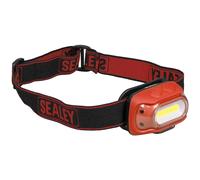 Sealey Rechargeable Head Torch with Auto-Sensor 8W COB LED - Red