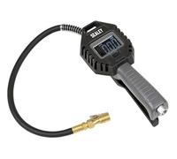 Sealey Rechargeable Digital Tyre Inflator with Clip-On Connector, LCD Screen, 0-174PSI, Auto Turn Off - SA500