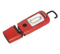 Sealey Rechargeable Inspection Lamp 360 Degree 3W Cob 1W Smd Led Red Led3601R