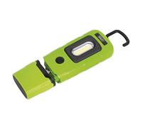 Sealey LED3601G Rechargeable 360° Inspection Lamp 3w COB 1w LED Green Lithium