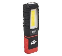 Sealey Rechargeable LED Twist Inspection Light, 5W COB & 1W SMD, 600lm, with 180° Magnetic Stand - LED601