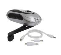 Sealey AK3305 3 LED Wind-Up Rechargeable Torch, Silver