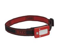 Sealey Head Torch LED360HTR - 2W COB LED, Rechargeable, Auto-Sensor - Red