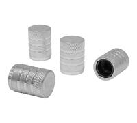 Sealey Replacement Silver Anodised Aluminium Valve Stem Caps Pack of 4