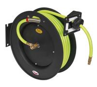 Sealey Sa841Hv Retractable Air Hose Metal Reel 15Mtr 10Mm Id Hi-Vis Tpr Hose