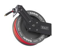 Sealey Retractable Air Hose Metal Reel 15Mtr Ø10mm Id Rubber Hose Air Hose Reels