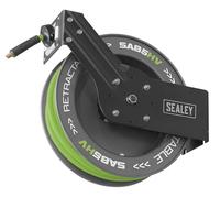 Sealey Retractable Air Hose Metal Reel High-Visibility PVC Hose, 20m, Ø10mm ID - SA85HV