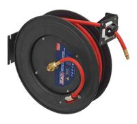 Retractable Air Hose Steel Reel 20m Ø10mm ID Rubber Hose