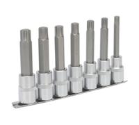 Sealey Ribe Socket Bit Set 7pc 1/2" Sq Drive 100mm