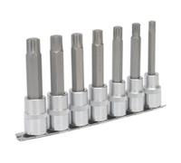 Sealey Ribe Socket Bit Set 7pc 1/2"D 100mm M8 M9 M10 M11 M12 M13 M14 AK6235